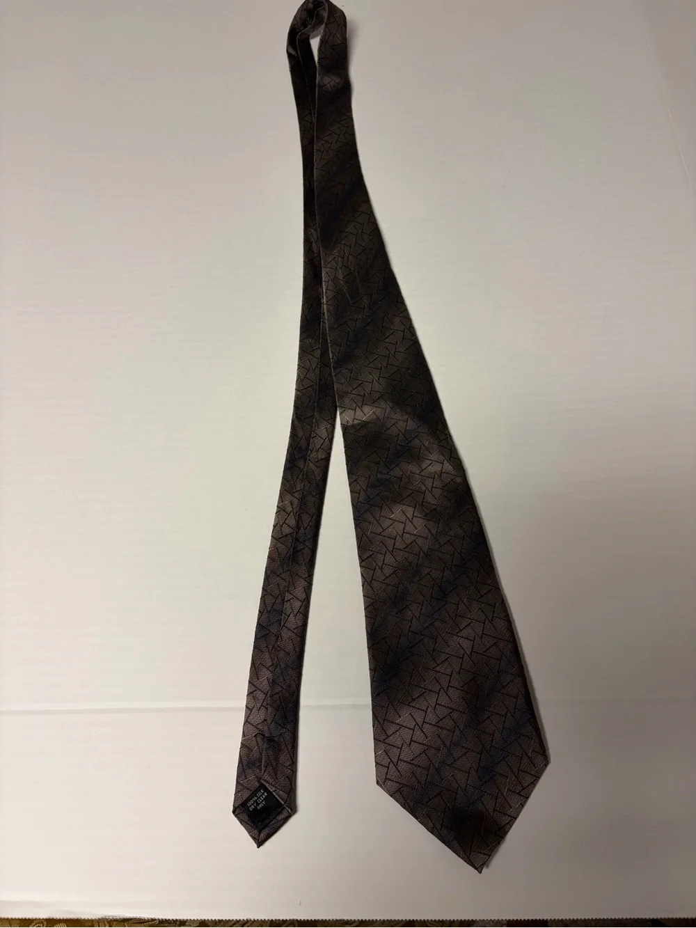 Joseph & Feiss Brown Geometric Silk Tie